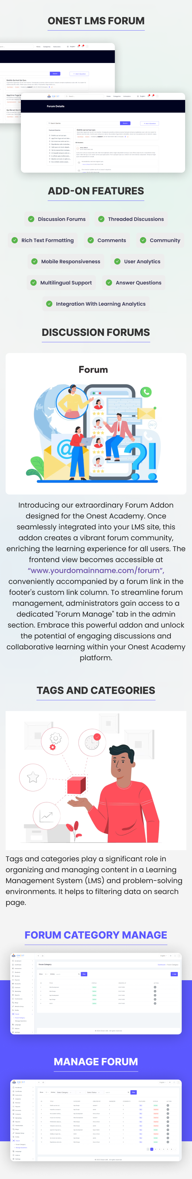 Forum Discussion Addon for Onest LMS - 1